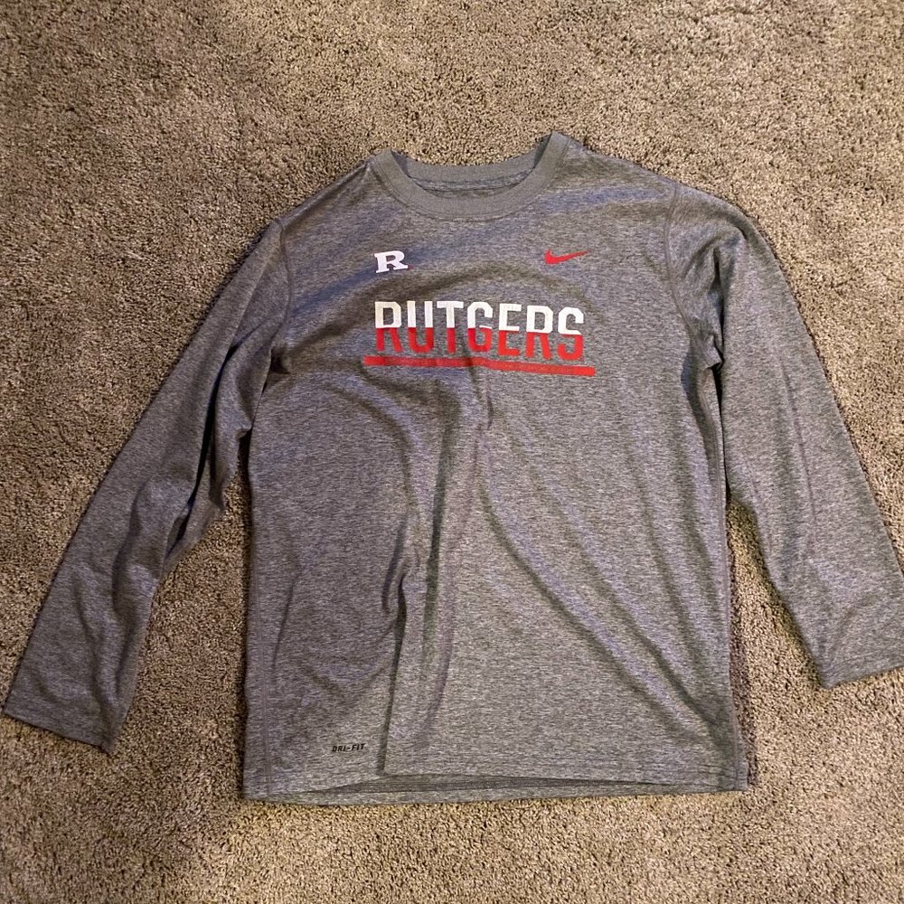 Nike Rutgers Football Long Sleeve Shirt YXL